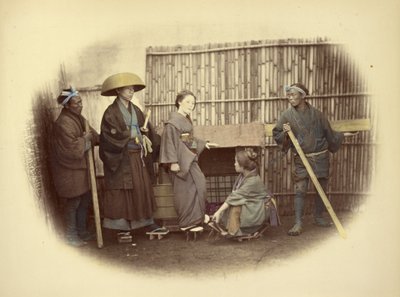 Norimono or Sedan Chair by Felice Beato