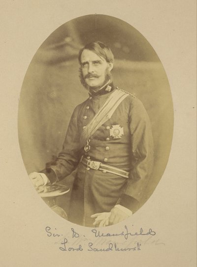 Portrait of Sir Major-General William Rose Mansfield, 1st Baron Sandhurst by Felice Beato