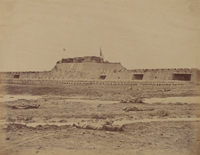Rear of the North Fort After Its Capture, Showing the Retreat of the Chinese Army, August 21, 1860 by Felice Beato
