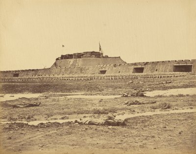 Rear of the North Fort Showing the Retreat of the Chinese Army, August 21, 1860 by Felice Beato