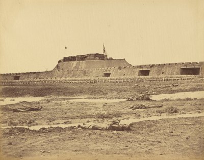 Rear of the North Fort Showing the Retreat of the Chinese Army by Felice Beato