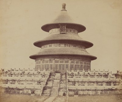 Sacred Temple of Heaven Where the Emperor Sacrifices Once a Year, in the Chinese City of Pekin, October 1860 by Felice Beato