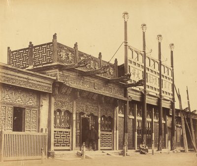 Street and Shops in the Tartar City of Peking, October 29, 1860 by Felice Beato