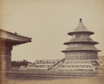 Temple of Heaven from the Place Where the Priests Are Burnt, in the Chinese City of Pekin, October 1860 by Felice Beato