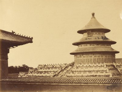 Temple of Heaven from the Place Where the Priests are Burnt in the Chinese City of Beijing. October 1860 by Felice Beato