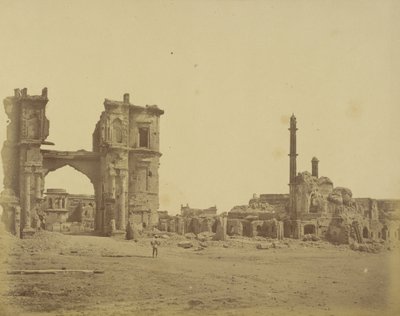 The Clock Tower in Front of the Bailee Guard Gate by Felice Beato
