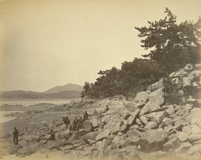 The Island of Boisee. The Anchorage of the US Asiatic Fleet. by Felice Beato