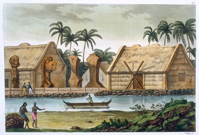 Tomb of Tamahamah at Kaiakakooa, Sandwich Islands, c1820-1839 by Felice Campi