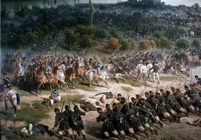 The Battle of San Martino (detail) by Felice Cerruti Bauduc