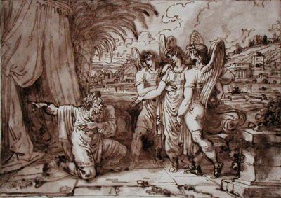 Abraham and the Angels by Felice Giani