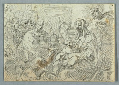Adoration of the Magi (study) by Felice Giani