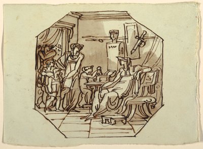 Cornelia, Mother of the Gracchi, Palazzo Cavina, Faenza by Felice Giani