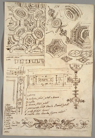 Decorative Motifs; Verso: Anatomical Studies by Felice Giani