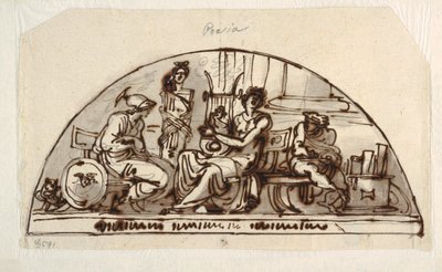 Design for a Lunette with Allegory of Poetry by Felice Giani