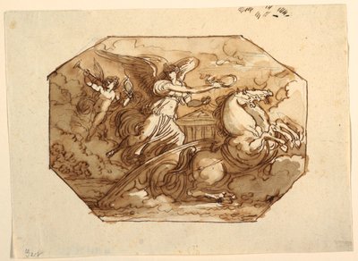 Fame or Victory in a Chariot, Sala di Nike, Palazzo Naldi, Faenza by Felice Giani