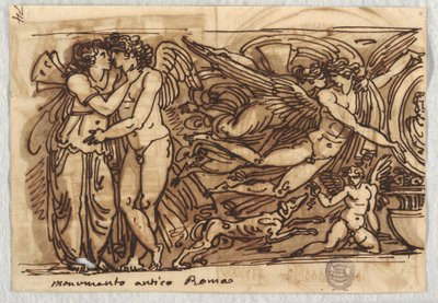 Frieze with Psyche and Love by Felice Giani