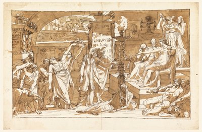 Hades; Persephone in the Underworld (Offering to Proserpine) by Felice Giani