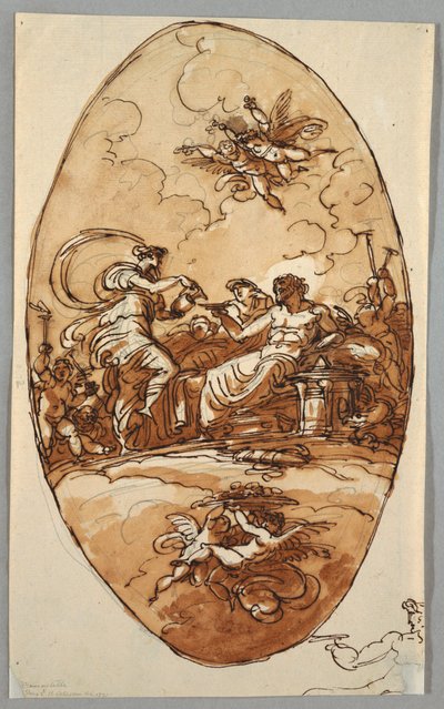 Hebe Offering a Drink to Zeus by Felice Giani