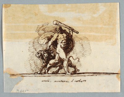 Hercules and Cerberus by Felice Giani
