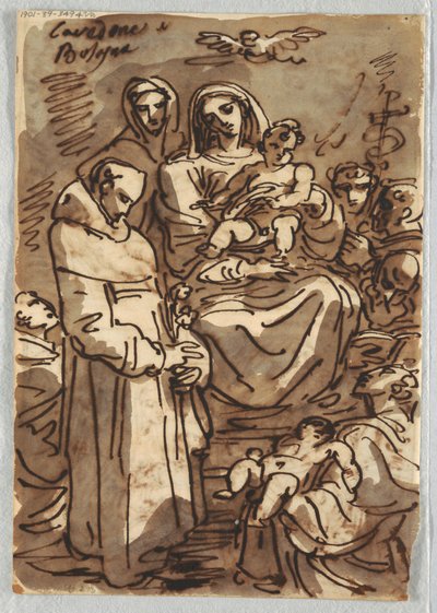Holy Trinity with the Dead Christ in Glory (after Palma Giovane); Adoration of the Magi (Study after Lodovico Carracci) by Felice Giani