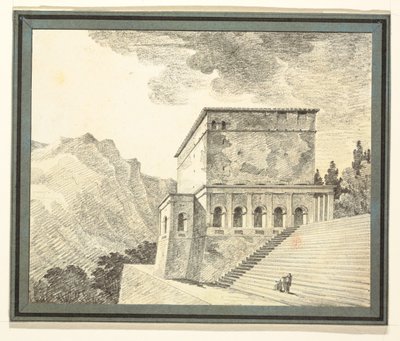 Imaginary Classical Temple in the Mountains by Felice Giani