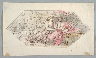 Jupiter Consoles an Imploring Goddess, Probably Venus by Felice Giani