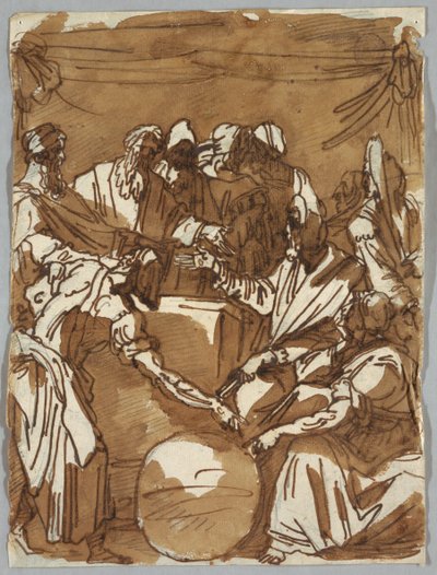 Magi Conversing about Heavenly Bodies, after Perino del Vaga by Felice Giani