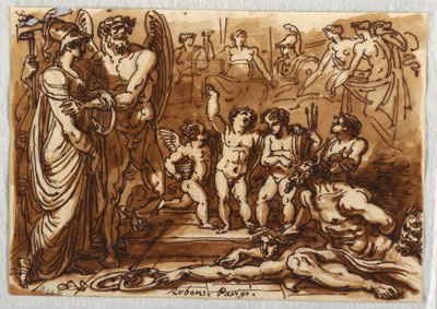 Minerva and a Winged God by Felice Giani
