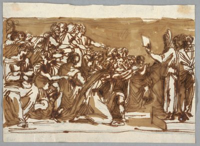 Moses Shows the Tables of Law to the Israelites, after Perino del Vaga by Felice Giani