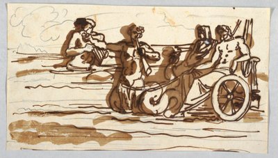 Neptune Riding over the Sea in a Chariot by Felice Giani