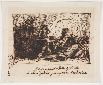 Phaeton Asks Apollo to Drive the Sun Chariot by Felice Giani