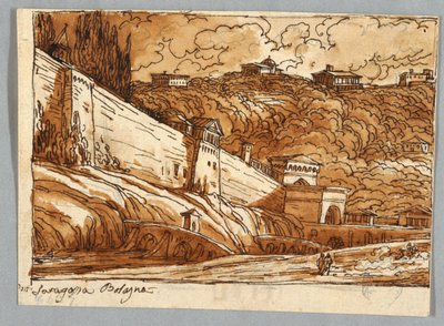 Sketchbook Page, Folio 57: Study after Porta di Saragossa in Bologna; Verso, Architectural Details by Felice Giani