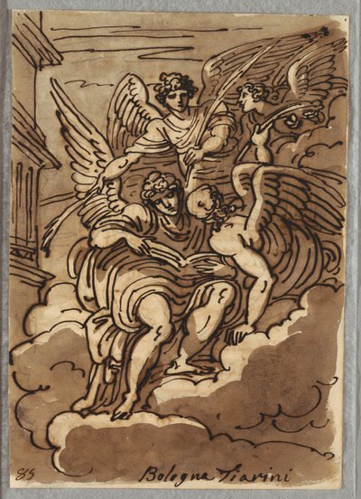 St. Paul in the Clouds with Angels and Palms by Felice Giani