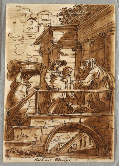 Study of the Visitation, After Peter Paul Rubens by Felice Giani