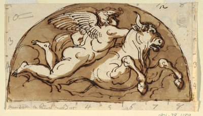 Tarus, Lunette for Ceiling, Sala Ottagonale, Palazzo Milzetti, Faenza by Felice Giani