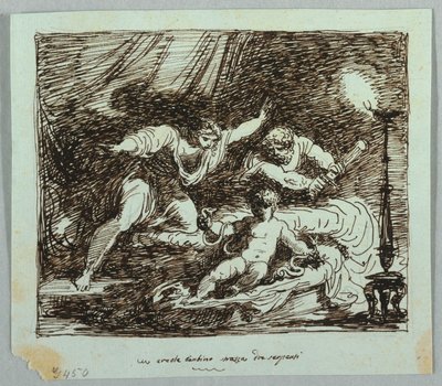 The Infant Hercules Strangling the Serpent by Felice Giani