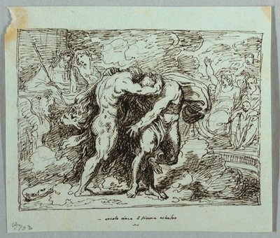 The Struggle between Hercules and the River God Achelous by Felice Giani