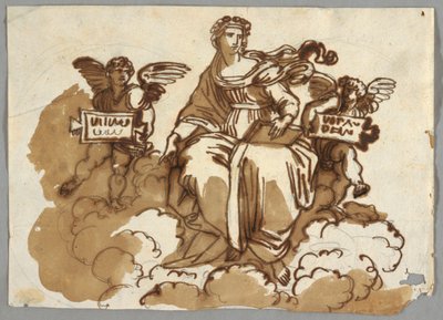 Theology, after Raphael Sanzio, Stanza della Segnatura, Vatican by Felice Giani