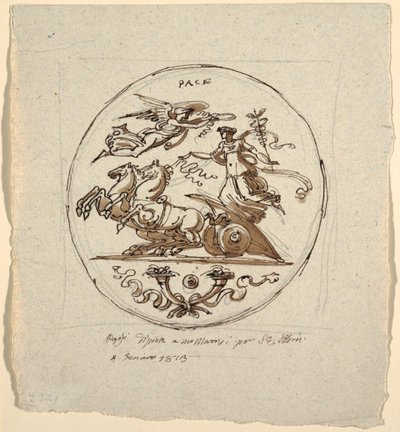 Triumph of Peace, Roundel, for the Aldini Villa at Montmorency by Felice Giani