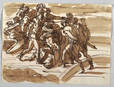 Two Groups of Captives from the Victory of Leo IV over the Saracens by Felice Giani