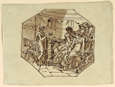 Virgil Reading the Eulogy of Marcellus to Lucretia and Augustus, Palazzo Cavina, Faenza by Felice Giani
