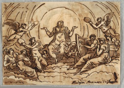 Virgin Ascending with Concert of Angels by Felice Giani
