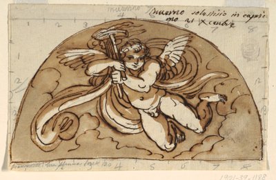 Winter, Lunette for Ceiling of Sala Ottagonale, Palazzo Milzetti, Faenza by Felice Giani