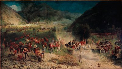 Third Italian Independence War: the Battle of Bezzecca on 21/07/1866 by Felice Zennaro
