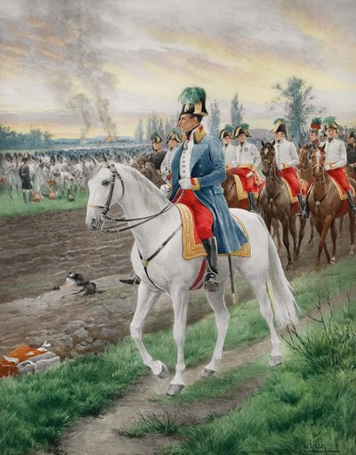 Archduke Charles of Austria, Duke of Teschen, with His Staff, by Felician von Myrbach-Rheinfeld by Felicien baron de Myrbach Rheinfeld