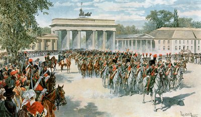 Entrance of the French Army into Berlin by Felicien baron de Myrbach Rheinfeld