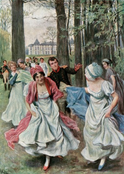 In the Park at Malmaison During the Consulate by Felicien baron de Myrbach Rheinfeld
