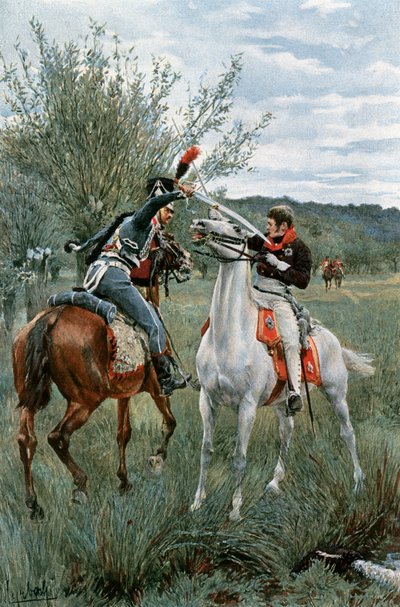 Prince Louis of Prussia and Sergeant Guindey by Felicien baron de Myrbach Rheinfeld