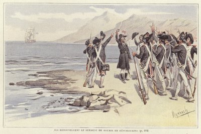Soldiers renewing their oath to die Republicans by Felicien baron de Myrbach Rheinfeld