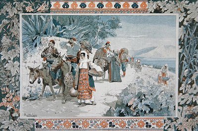 The Departure for the Wine Harvest in Dalmatia by Felicien baron de Myrbach Rheinfeld